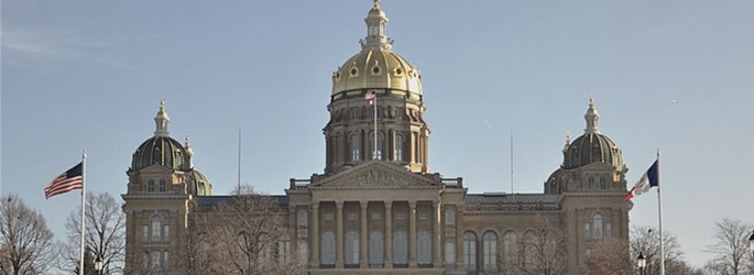 Iowa State Capitol in Des Moines, IA