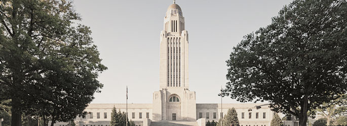 Nebraska State Capitol in Lincoln, NE